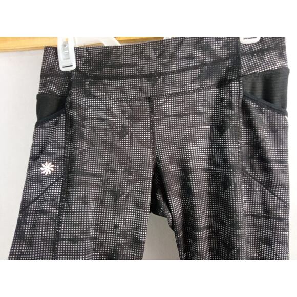 Athleta Leggings Women's Cropped Gray Black Camo Pattern Joggers Stretch Yoga S - Picture 5 of 8